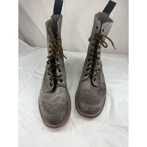 MDK Munderingskompagniet Leather Moto Ankle combat Boots Size 36 Taupe Grey